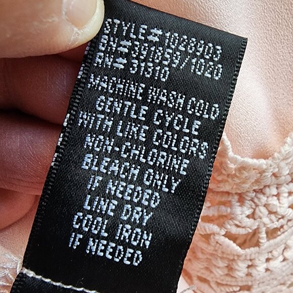 BCX Pale Pink Lace Off The Shoulder Blouse With Straps Size Small - Picture 10 of 16